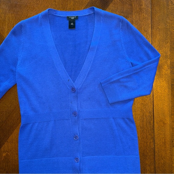 Ann Taylor women’s petite 3/4 sleeve cardigan sweater acrylic wool blend SP - Picture 2 of 12